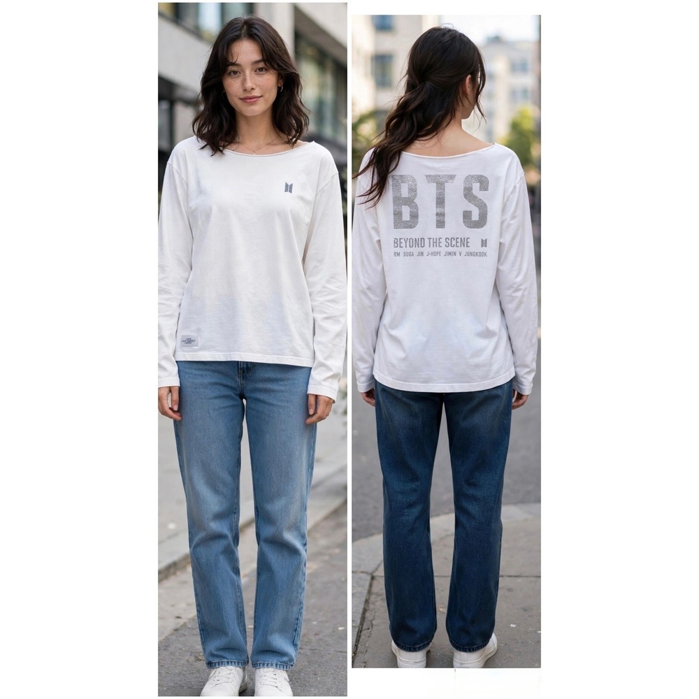 BTS World Tour Love Yourself Speak Yourself Long Sleeve Shirt White M L